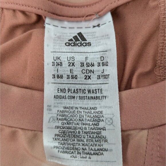 Adidas 11 Honore Training Tee Plus Sz 2X Tie Dye Short Sleeve Shirt Top - Picture 6 of 6